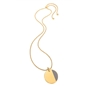 Style Candies Yellow Gold Plated Grey Enamel Long Necklace-